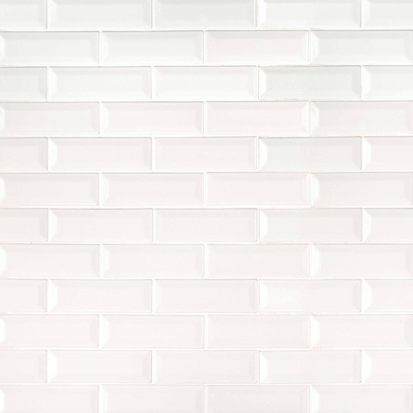 Msi Whisper White Beveled 12 In. X 12 In. X 10 Mm Ceramic Mesh-Mounted Mosaic Wall Tile, 10PK ZOR-MD-0162